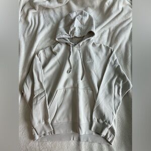 nike hoodie large cream / beige